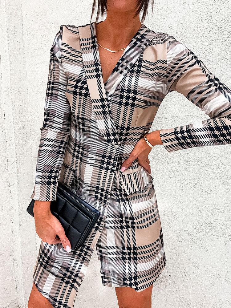 Royalfashion Red женское клетчатое платье темно-синего цвета