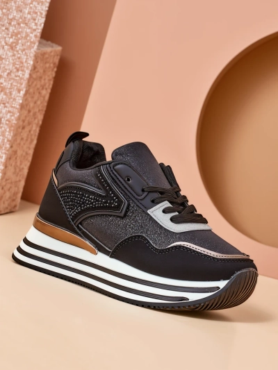 Royalfashion Women's sneakers with glitter Borovis