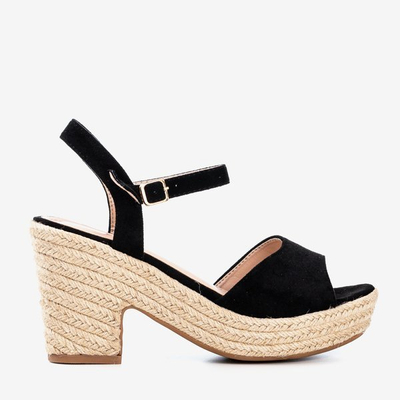 Black women's sandals on the heel Sugar Honey - Footwear 1
