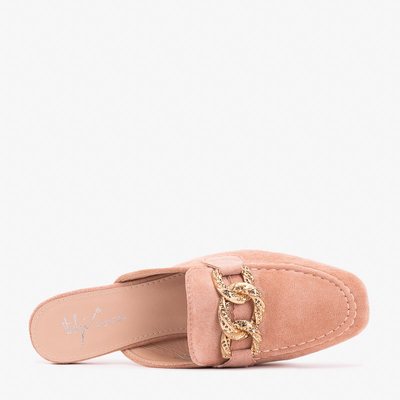 Slippers a'la moccasins in pink Gabbu- Footwear