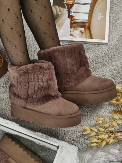 Ботинки a'la снегоходы женские с мехом Irelle