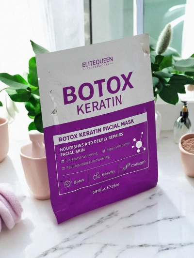 Botox&Keratin lokšņu maska – mitrina un samazina grumbas