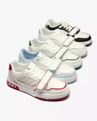 Women's sports sneakers in white and green color Xirrat- Footwear
