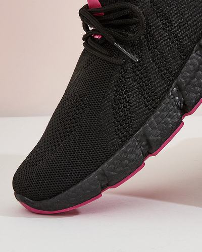 Black and fuchsia women's sports shoes Bommgi - Footwear