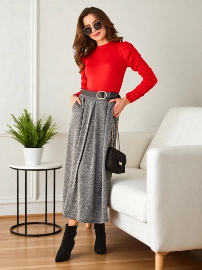 Royalfashion Sieviešu vidēja garuma svārki