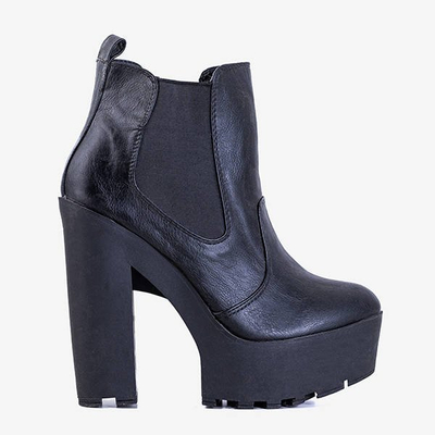 Black high-heeled boots Fausta - Footwear