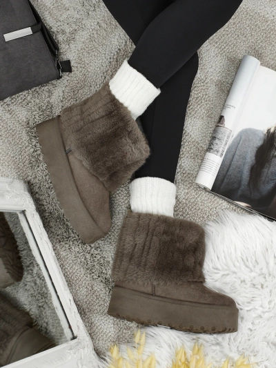 Women's snow-style boots with fur Irelle