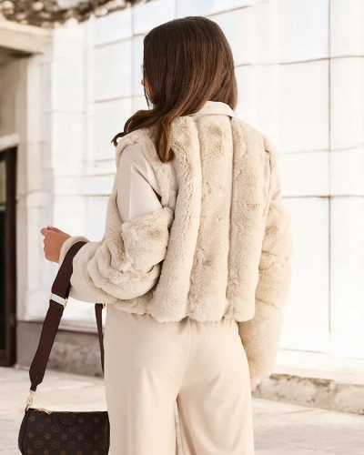 Royalfashion sieviešu motociklistes stila jaka no ekoloģiskās ādas ar kabatām