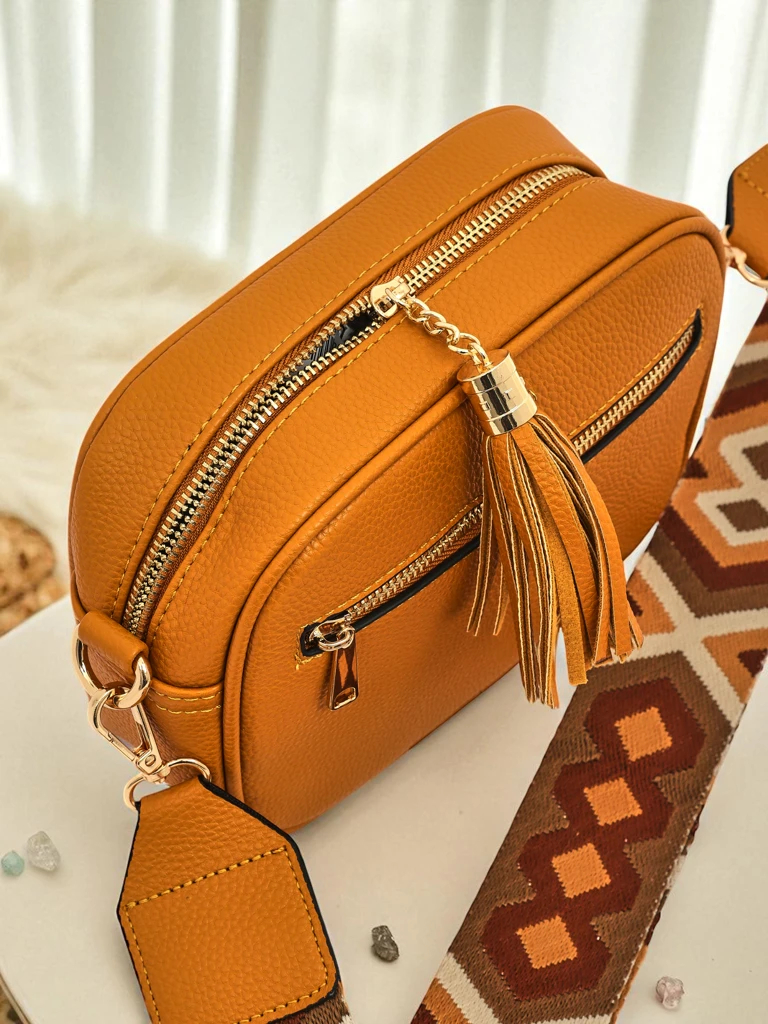 Royalfashion Geantă mică de damă din piele ecologică cu curea colorată Kovi Lace