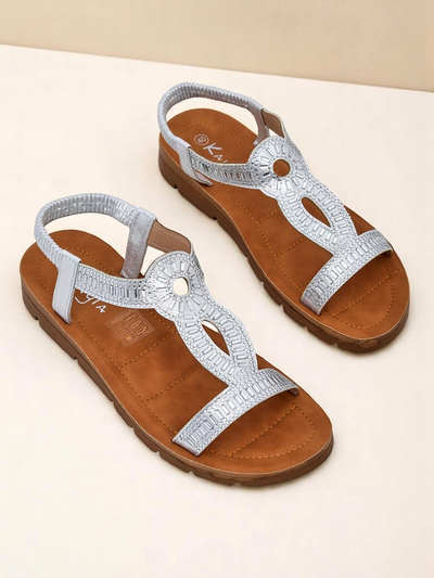 Royalfashion Sieviešu sandales ar dekoratīvām Ava Shine siksniņām
