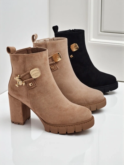 Women's Eco Suede Heeled Ankle Boots Bearr