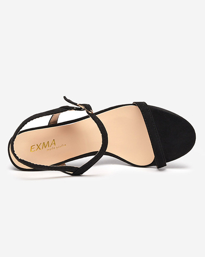 Black sandals on a post, Usopi - Footwear