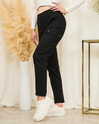 Royalfashion Women's straight combat pants in black