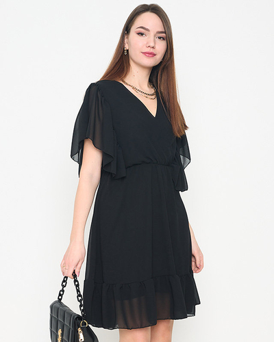 Women's black mini dress - Clothing