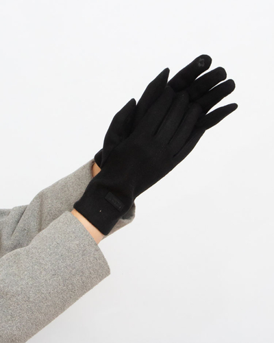 Royalfashion Черные женские тканевые перчатки