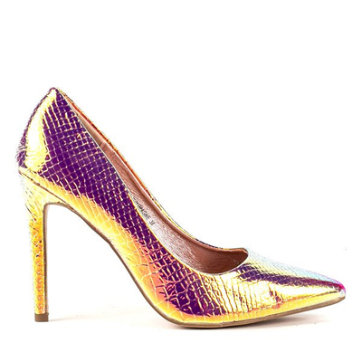 Holographic pink stilettos a'la snake skin Las Vegas - Footwear 1