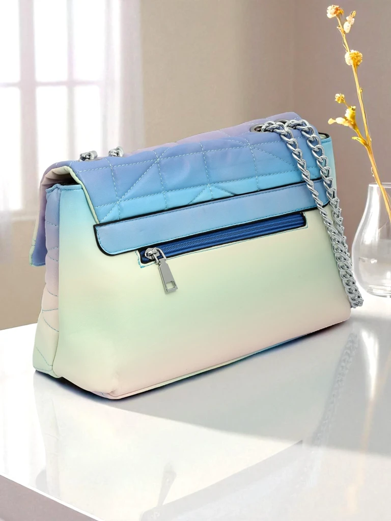 Royalfashion Mazā sieviešu rokassomiņa no ombre ekoādas Sophie Rose