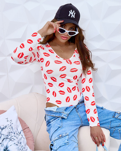 Royalfashion Women's print bodysuit