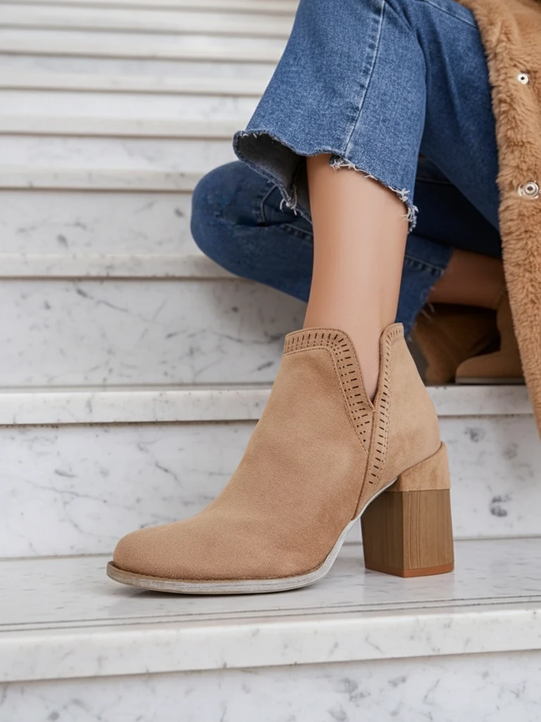 Женские ботильоны на каблуке Royalfashion Vettot