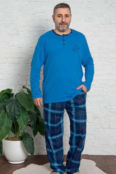Royalfashion Men's Cotton Checked Pajamas PLUS SIZE