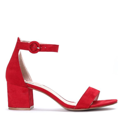 Red sandals on a post Madeleine - Footwear