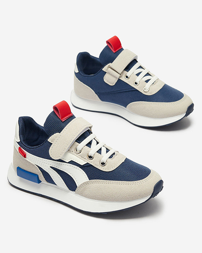 Children's sports shoes in navy blue-gray Kaxo- Footwear