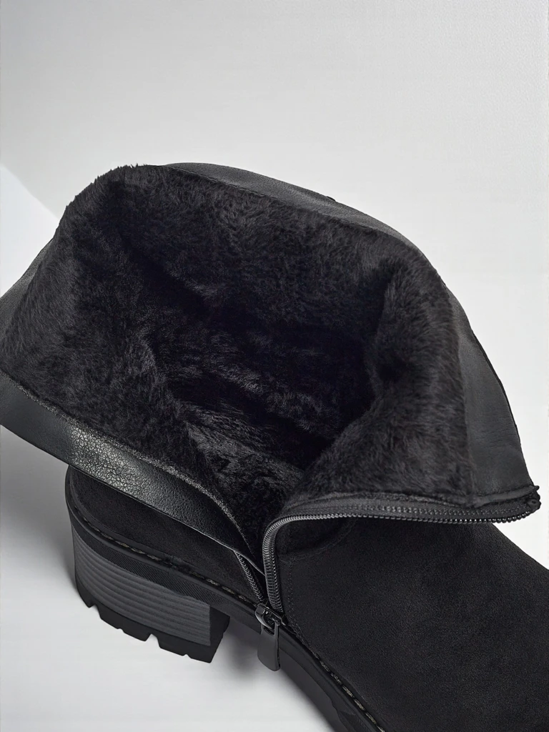 Wyższe botki damskie eko zamszowe Carmine