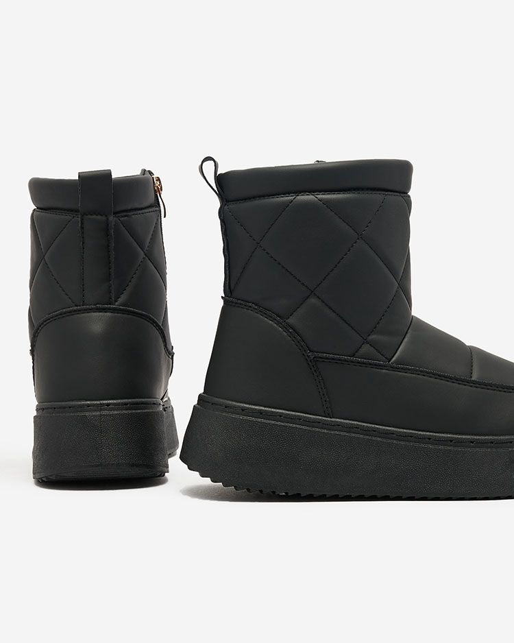Royalfashion Черные женские сапоги a'la snow boots Kacecica