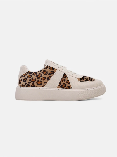 Royalfashion Women's sporty sneakers with a leopard print Big Cat