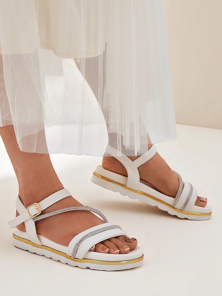 Royal Fashion Women's Rhinestone Wedge Sandals Magnol