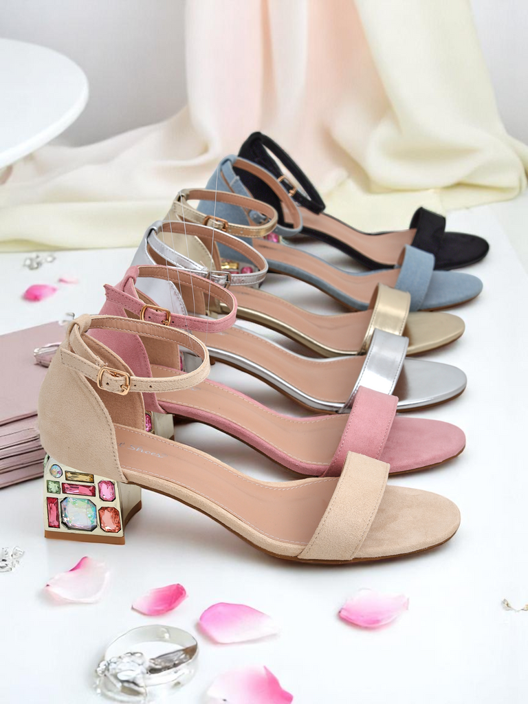 Royalfashion Women's sandals with a decorative heel Ballou