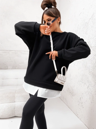 Royalfashion Women's cotton sweatshirt with detachable bottom