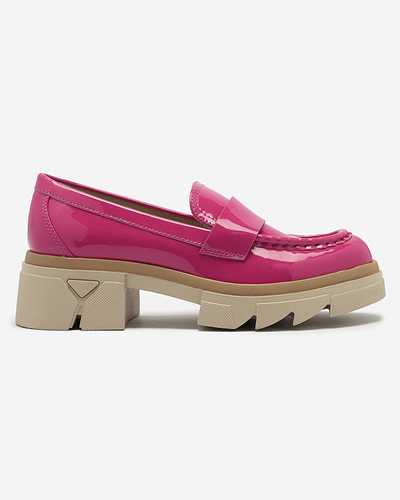 Royalfashion Lacquered fuchsia moccasins for women Gelopa