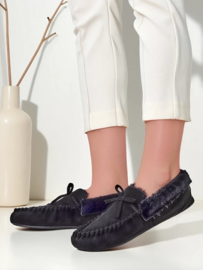 Royalfashion Women's moccasins with fur Ahtikes