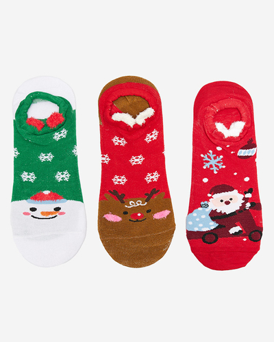 Christmas Printed Foot Socks 3/pack - Underwear