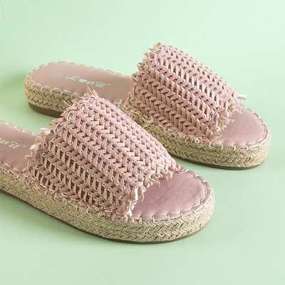 Pink Sonish women's flat slippers - Footwear