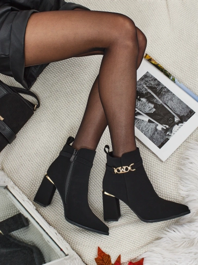 Naiste öko-seemisnahast kõrge kontsaga poolsaapad Ostirena