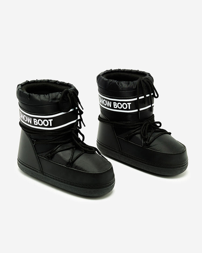 Royalfashion Melni sieviešu sniega zābaki ar šuvi Soblesia