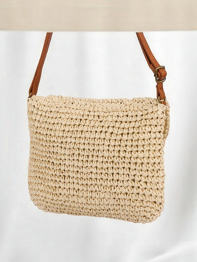 Royal Fashion Small Straw Women's Sunny Stripes Mini Handbag