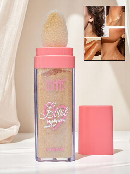 USHAS Vaļējs sejas izgaismotājs ar sūklīti Golden Petal