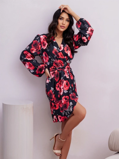 Royalfashion Women's knee-length dress with floral pattern