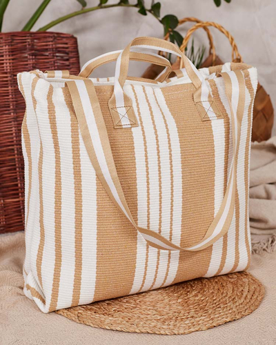 Royalfashion Fabric Striped Shoulder Bag