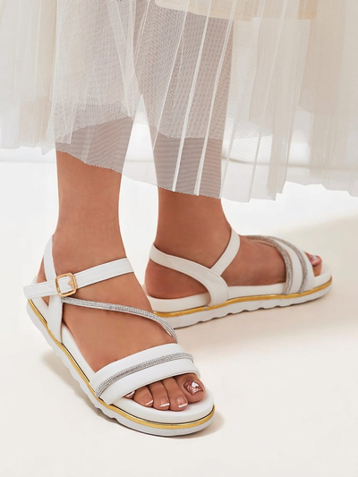 Royal Fashion Women's Rhinestone Wedge Sandals Magnol