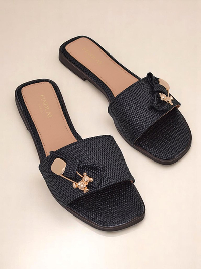 Royalfashion Women's straw flip-flops Sandals Aurelia