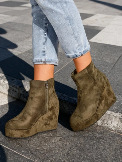 Royalfashion Women's wedge ankle boots Sieffa