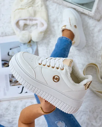 Royalfashion Siltas sieviešu kedas ar kažokādu Sofi