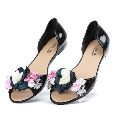 Black meliski with Meliene ornament - Footwear 1