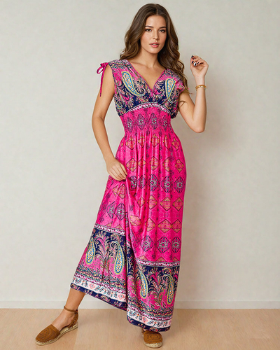 Royalfashion Women's print midi dress
