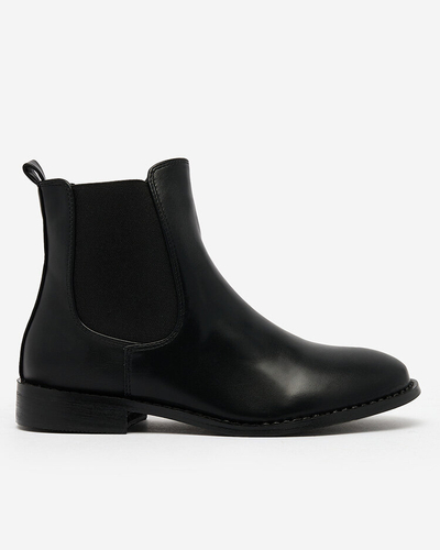 Royalfashion Черные женские сапоги а'ля штиблеты с украшениями Ederte