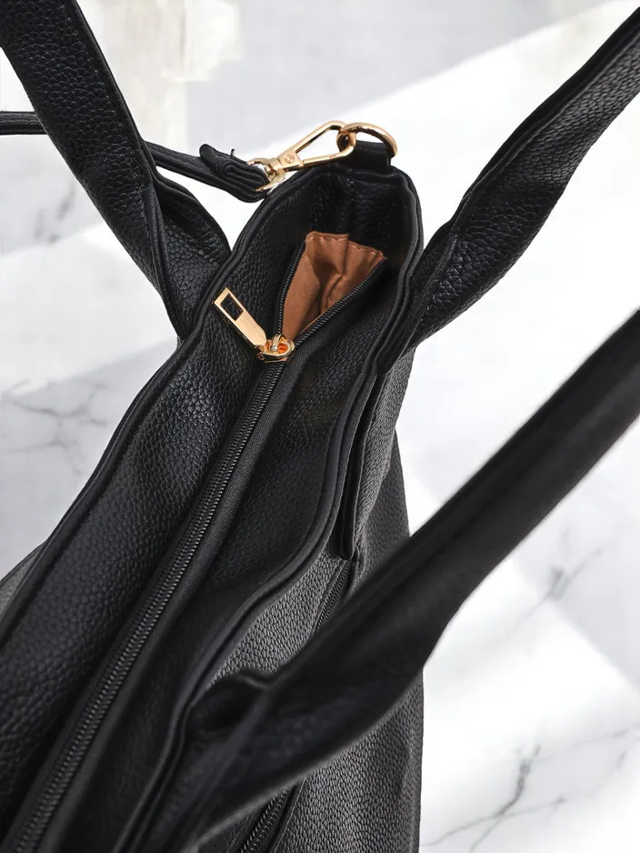 Royalfashion Large women’s shopper bag made of eco leather